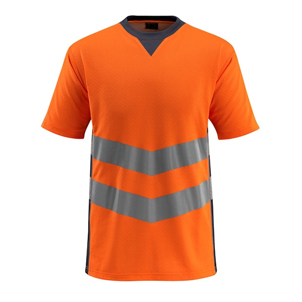 T-Shirt bicolore fluorescent orange et marine foncé | MASCOT Sandwell