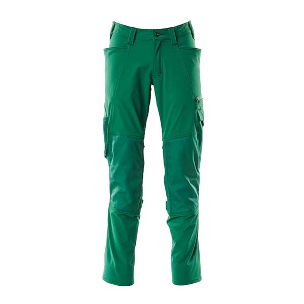 Pantalon de travail avec poches genouillères vert bouteille | MASCOT Accelerate