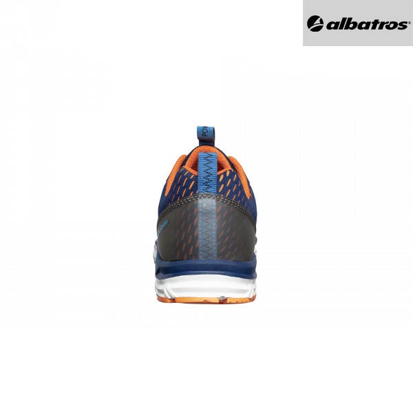 Chaussures de sécurité Albatros AER55 - Impulse Low - Bleu et Orange - Vue de Dos