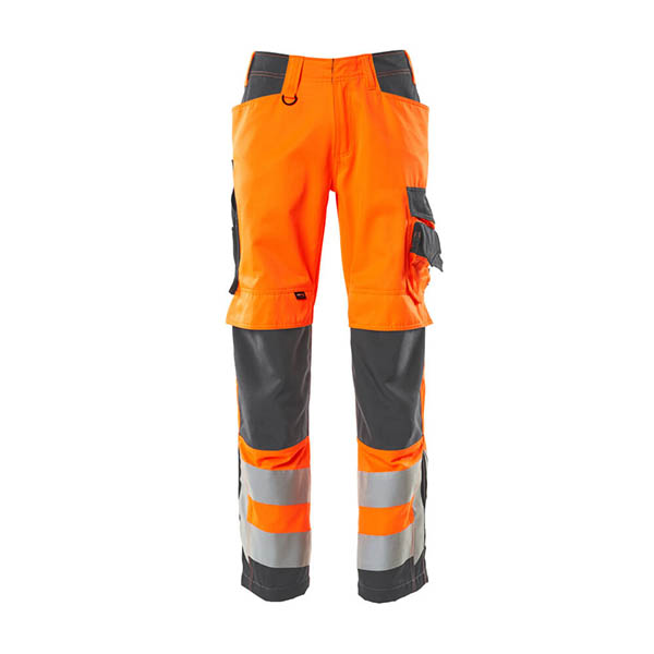Pantalon Bicolore Avec Poches Genouillères | SAFE SUPREME orange et gris