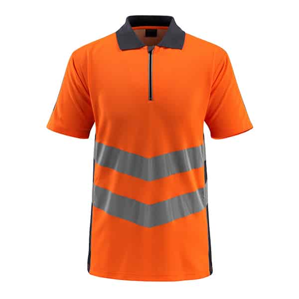 Polo Mascot Murton | SAFE SUPREME orange et marine foncé