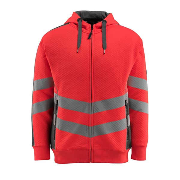 Sweatshirt Zippé À Capuche Mascot | CORBY rouge et gris foncé