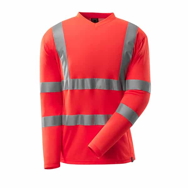 T-Shirt Mascot Manches Longues - Haute Visibilité | SAFE CLASSIC rouge